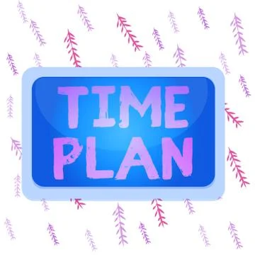 Handwriting text writing Time Plan. Concept meaning a system for paying for Ilustração Stock