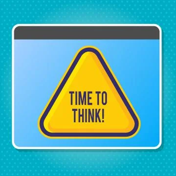 Handwriting text writing Time To Think. Concept meaning Thinking Planning Ideas 스톡 일러스트