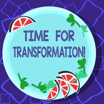 Handwriting text writing Time For Transformation. Concept meaning Phase for Stock Illustration