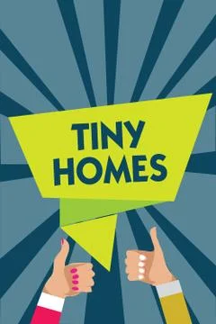 Handwriting text writing Tiny Homes. Concept meaning houses contain one room イラスト素材