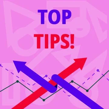 Handwriting text writing Top Tips. Concept meaning small but particularly useful Stock Illustration