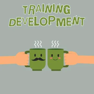 Handwriting text writing Training Development. Concept meaning Learn and Expand Stock Illustration
