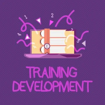 Handwriting text writing Training Development. Concept meaning Learn and Expand Stock Illustration