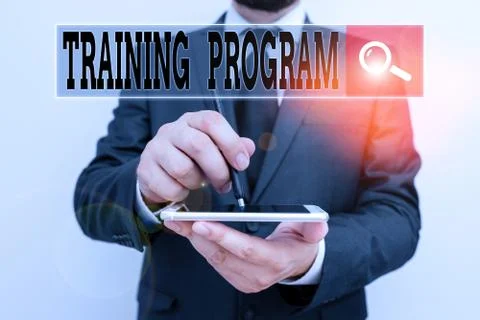 Handwriting text writing Training Program. Concept meaning learn specific 스톡 사진