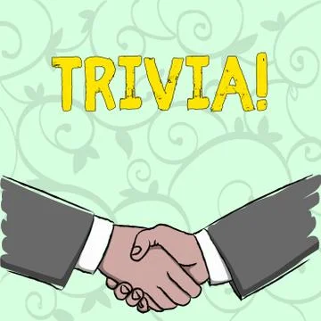 Handwriting text writing Trivia. Concept meaning Pieces of insignificant info Stock Illustration
