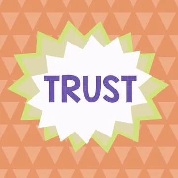 Handwriting text writing Trust. Concept meaning firm belief in reliability truth Stock Illustration