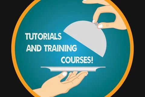 Handwriting text writing Tutorials And Training Courses. Concept meaning Stock Illustration