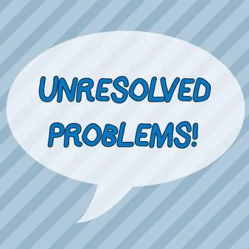 Handwriting text writing Unresolved Problems. Concept meaning those Queries no Stock Illustration