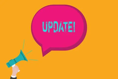 Handwriting text writing Update. Concept meaning Up to date Make something more 스톡 일러스트
