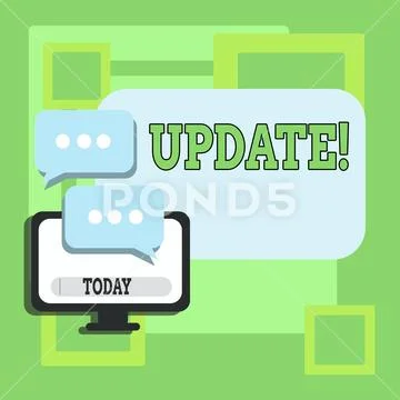 Handwriting text writing Update. Concept meaning make something more modern or Stock Illustration