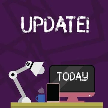 Handwriting text writing UPDATE. Concept meaning make something more modern or Stock Illustration