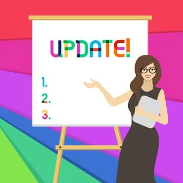 Handwriting text writing UPDATE. Concept meaning make something more modern or Stock Illustration
