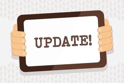 Handwriting text writing UPDATE. Concept meaning make something more modern or Stock Illustration