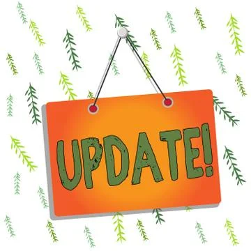 Handwriting text writing Update. Concept meaning make something more modern or Stock Illustration