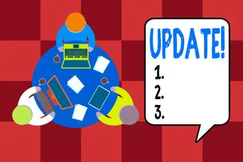 Handwriting text writing Update. Concept meaning make something more modern or Stock Illustration
