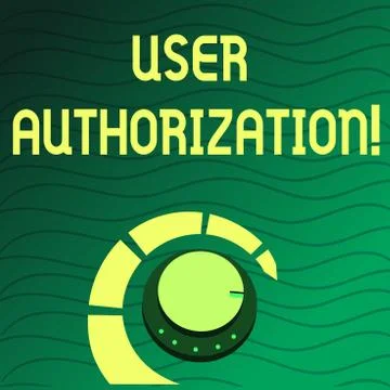 Handwriting text writing User Authorization. Concept meaning security mechanism Stock Illustration