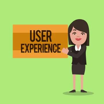 Handwriting text writing User Experience. Concept meaning using website Stock Illustration