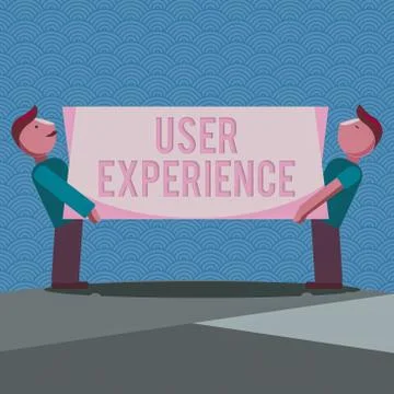 Handwriting text writing User Experience. Concept meaning how an individual Stock Illustration