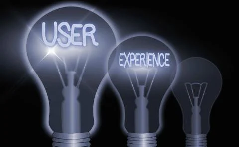 Handwriting text writing User Experience. Concept meaning how an individual Stock Illustration