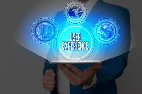 Handwriting text writing User Experience. Concept meaning the overall experience Foto stock
