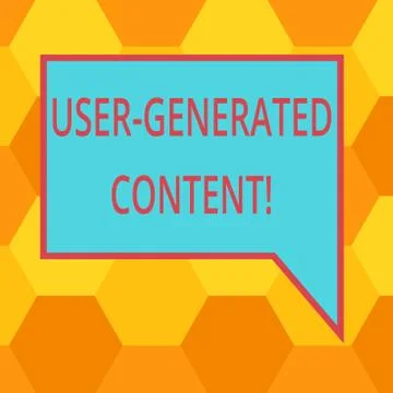Handwriting text writing User Generated Content. Concept meaning Images videos Stock Illustration