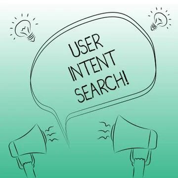 Handwriting text writing User Intent Search. Concept meaning what demonstrating 库存插图