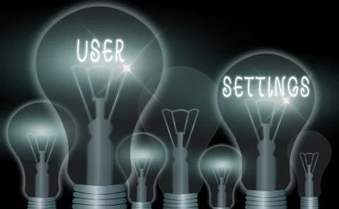 Handwriting text writing User Settings. Concept meaning Configuration of 스톡 일러스트