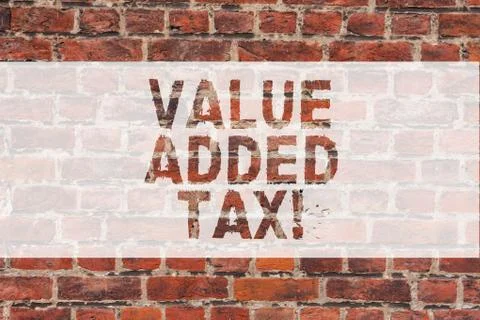Handwriting text writing Value Added Tax. Concept meaning Amount of money added Stock Photos