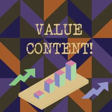 Handwriting text writing Value Content. Concept meaning Quality content writing Stock Illustration