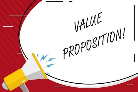 Handwriting text writing Value Proposition. Concept meaning innovation service Stock Illustration