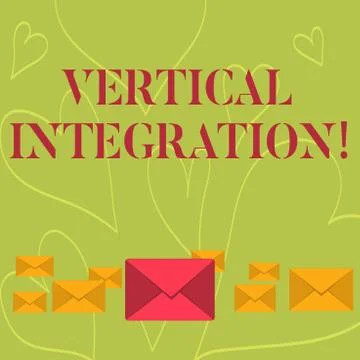 Handwriting text writing Vertical Integration. Concept meaning Merger of Illustrazione stock
