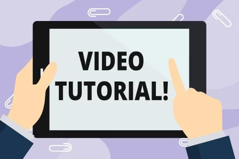 Handwriting text writing Video Tutorial. Concept meaning method of transferring Illustrazione stock