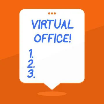 Handwriting text writing Virtual Office. Concept meaning part of flexible Illustrazione stock