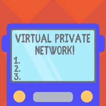 Handwriting text writing Virtual Private Network. Concept meaning network that Stock Illustration