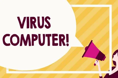 Handwriting text writing Virus Computer. Concept meaning Malicious software Stock-Illustration