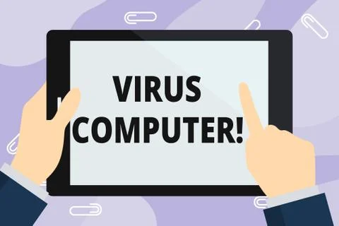 Handwriting text writing Virus Computer. Concept meaning Malicious software Stock Illustration