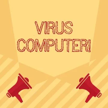 Handwriting text writing Virus Computer. Concept meaning Malicious software Stock Illustration