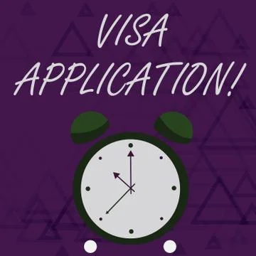 Handwriting text writing Visa Application. Concept meaning conditional author Illustrazione stock