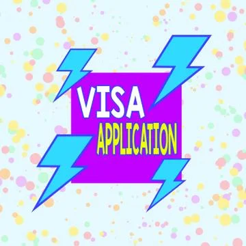 Handwriting text writing Visa Application. Concept meaning an process of getting Stock Illustration