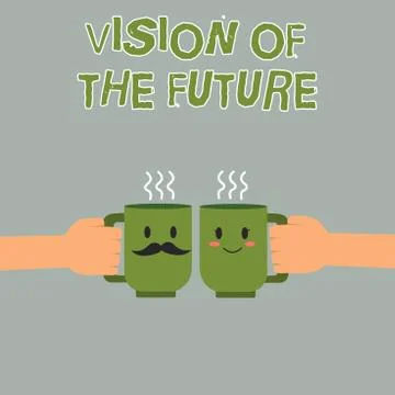 Handwriting text writing Vision Of The Future. Concept meaning Seeing something Illustrazione stock