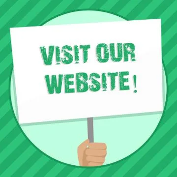 Handwriting text writing Visit Our Website. Concept meaning Invitation Watch web Illustration