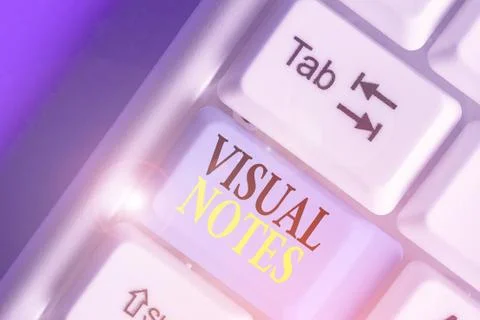 Handwriting text writing Visual Notes. Concept meaning process of representing Stock Photos