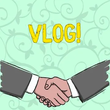 Handwriting text writing Vlog. Concept meaning Entertaining multimedia self b Stock Illustration