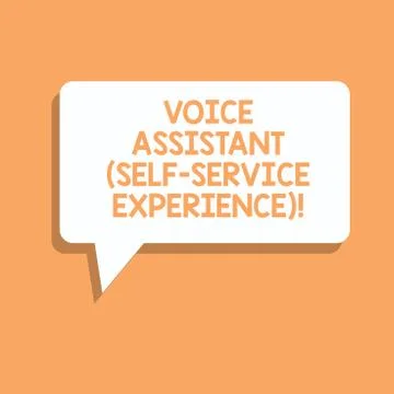 Handwriting text writing Voice Assistant Self Service Experience. Concept Stock Illustration