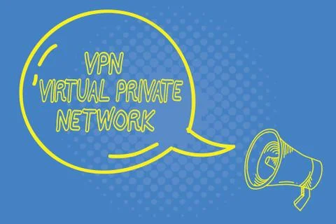 Handwriting text writing Vpn Virtual Private Network. Concept meaning Safe Illustrazione stock
