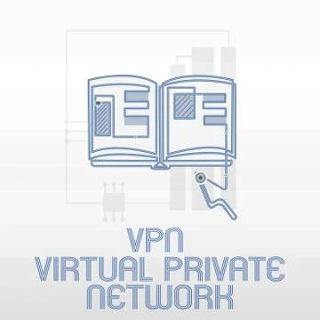 Handwriting text writing Vpn Virtual Private Network. Concept meaning Safe Illustrazione stock