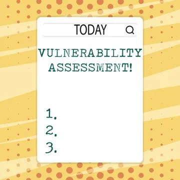 Handwriting text writing Vulnerability Assessment. Concept meaning defining i 스톡 일러스트