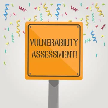 Handwriting text writing Vulnerability Assessment. Concept meaning defining i Illustrazione stock