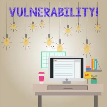 Handwriting text writing Vulnerability. Concept meaning Information 스톡 일러스트