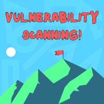 Handwriting text writing Vulnerability Scanning. Concept meaning Check of the Illustrazione stock